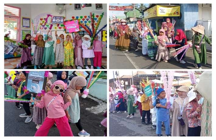 PAWAI TAARUF MENYAMBUT BULAN RAMADHAN DI TK ISLAM AL IRSYAD 01 