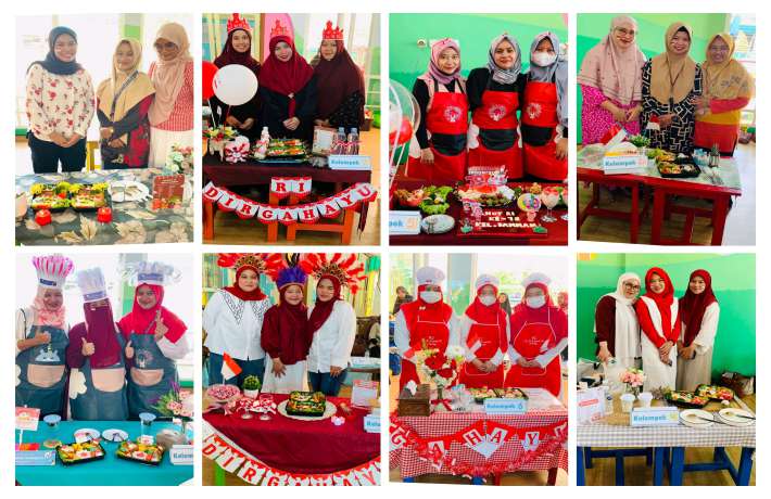 KARYA KULINER PATRIOTIK ORANG TUA MURID DALAM LOMBA BENTO HUT RI KE 79 TK ISLAM AL IRSYAD 01 CILACAP