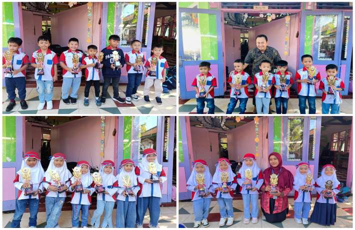 PENYERAHAN PIALA KEJUARAAN LOMBA HAFALAN SURAT PENDEK DAN LOMBA ADZAN