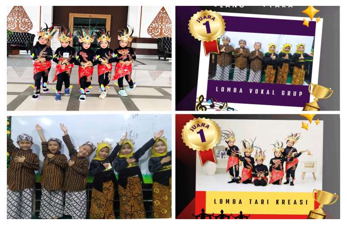 PENAMPILAN SPEKTAKULER, TIM TARI KREASI DAN TIM VOKAL TK ISLAM AL IRSYAD 01 BERHASIL MERAIH JUARA 1 