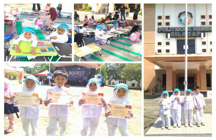 ANAK DIDIK TK ISLAM AL IRSYAD 01 CILACAP IKUTI LOMBA MEWARNAI DI JKB FESTIVAL POLITEKNIK CILACAP 