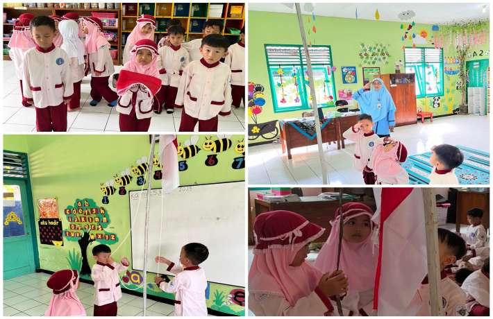 SEMANAGAT NASIONALISME, ANAK DIDIK KELOMPOK A MENJADI PESERTA PASKIBRA CILIK 