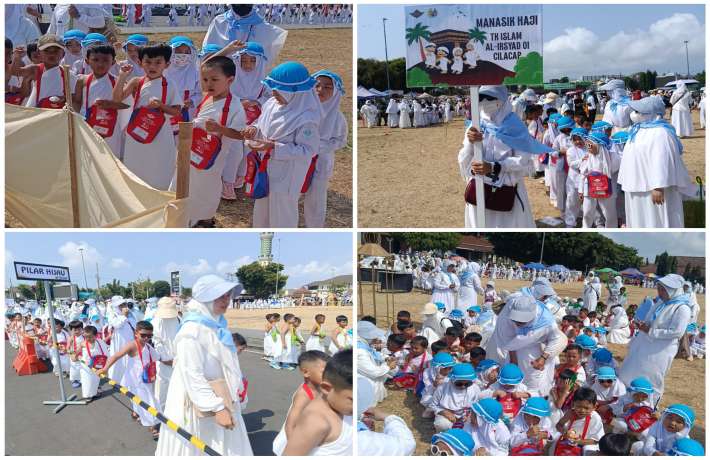 Langkah Kecil Menuju Baitullah,  TK Islam Al Irsyad Ikuti Manasik Haji di Alun-Alun Cilacap