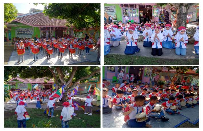 LATIHAN DRUMBAND DAN REBANA MENJELANG AKHIRUSSANAH TK ISLAM AL IRSYAD 01 CILACAP 