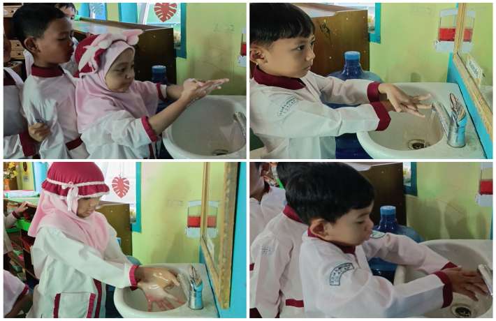MISI TANGAN BERSIH, BELAJAR MENCUCI TANGAN