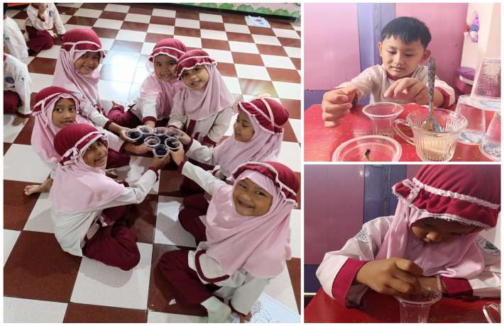 KEGIATAN EDUKATIF DAN MENYENANGKAN, MEMBUAT MINUMAN BUNGA TELANG