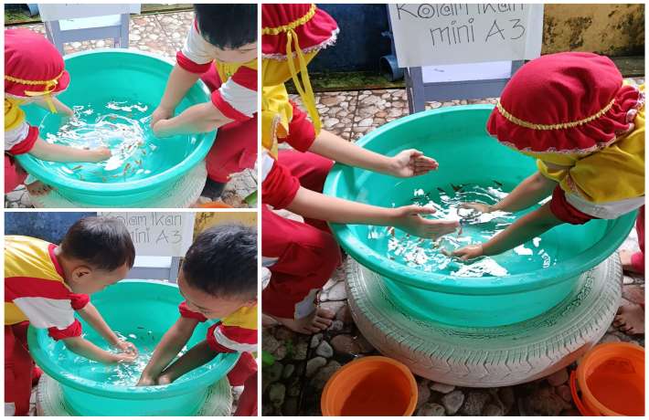 Basah-Basahan Seru Aksi Heboh Anak TK Islam Al Irsyad 01 Menangkap Ikan Warna-Warni